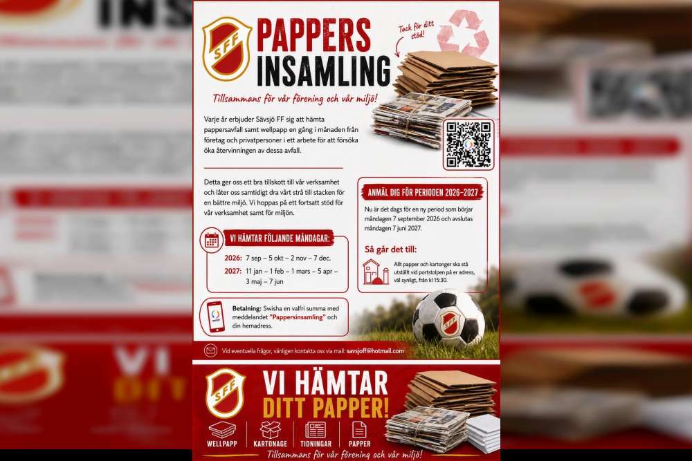 Sävsjö FF:s pappersinsamling – vinst för både föreningen och miljön