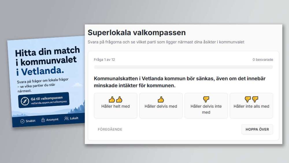 Lokal valkompass jämför partierna i Vetlanda