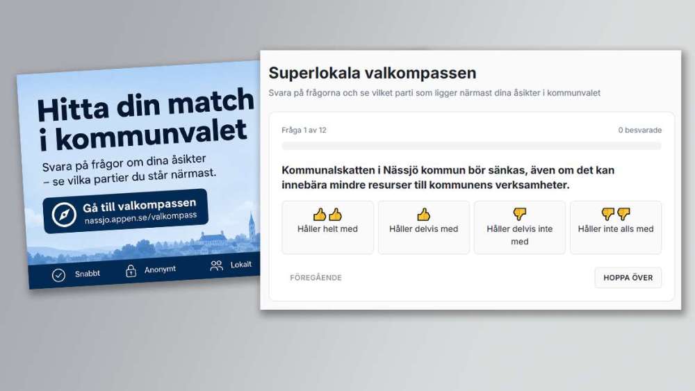 Ny lokal valkompass jämför partierna i Nässjö