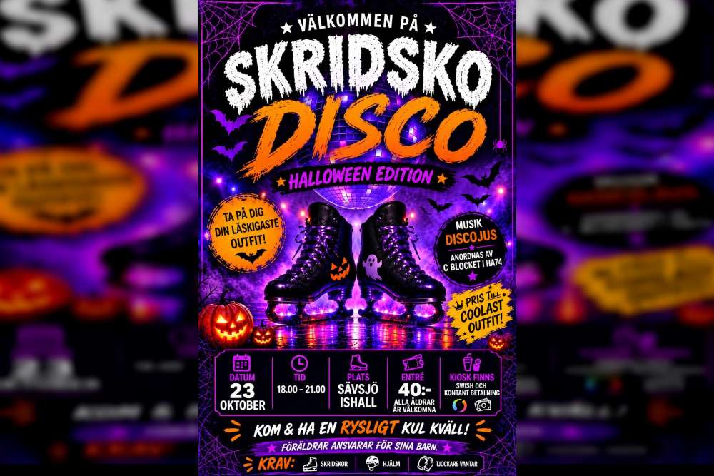 Skridskodisco i Sävsjö ishall