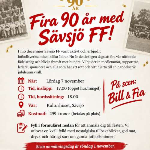 Sävsjö FF 90 års jubileum!