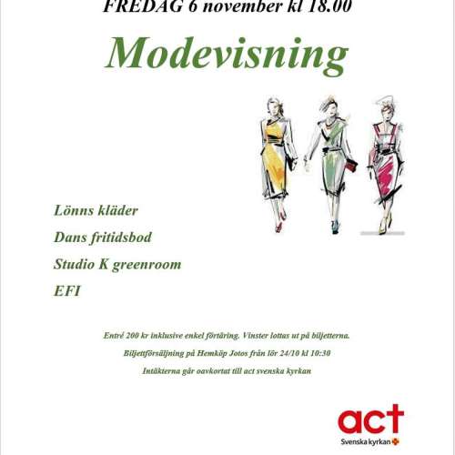 Välkomna till Modevisning i Vrigstads församlingshem 6 november