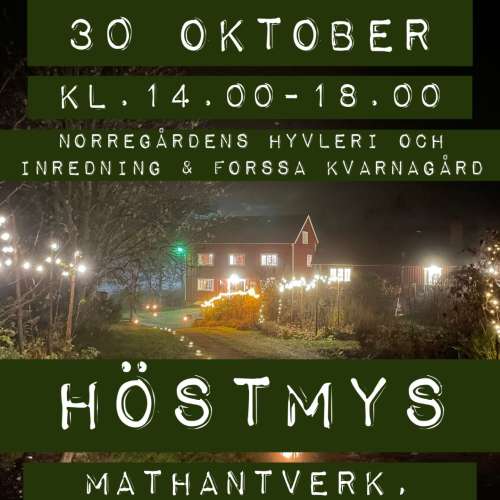 Höstmys med marknad 30 okt